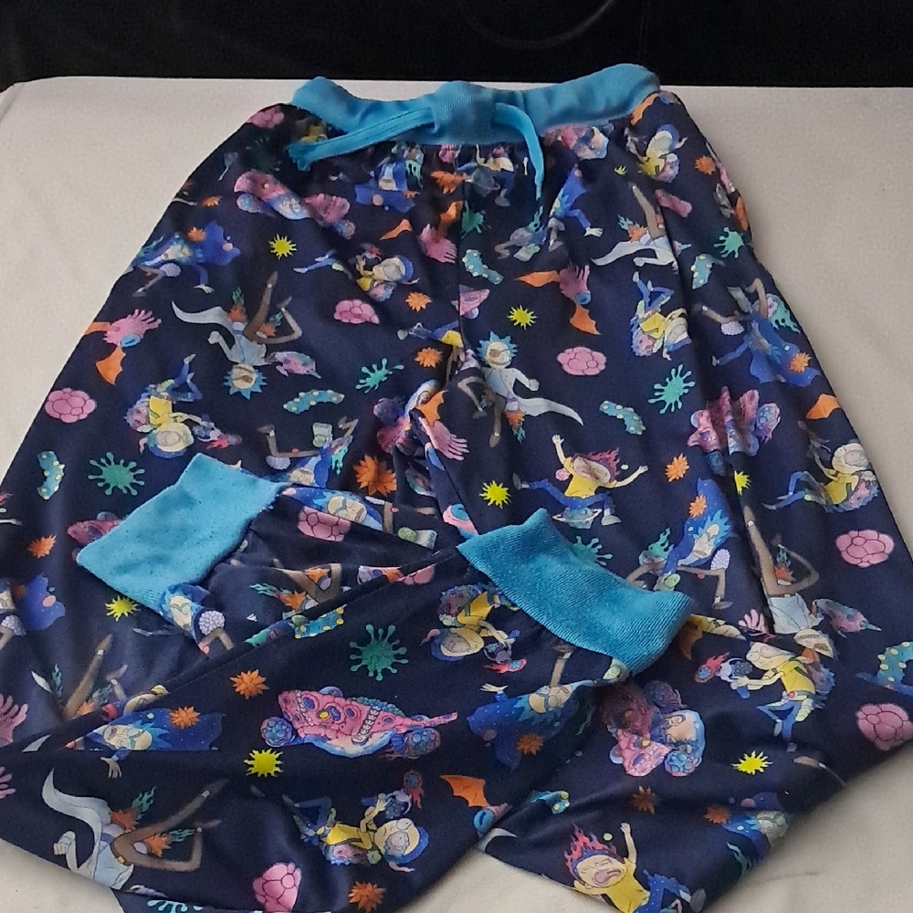 Rick And Morty Blue Pajama Pants Size Small